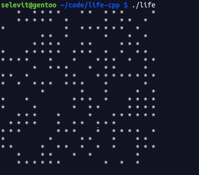 Создание игры «Жизнь» на C++