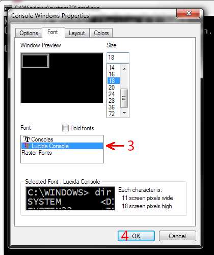 Символы кириллицы в консоли Windows